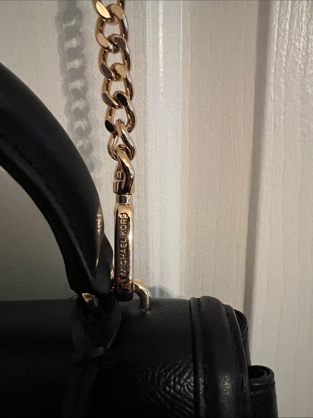 Michael Kors Black Saffiano Leather Mini Satchel with Gold Hardware - Picture 5 of 6